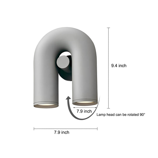 Rotatable U-Shaped Water Pipe LED Nordic Wall Lamp