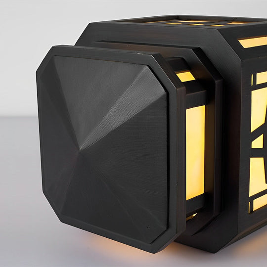 Creative Retro Black Outdoor Deck Post Light with LED