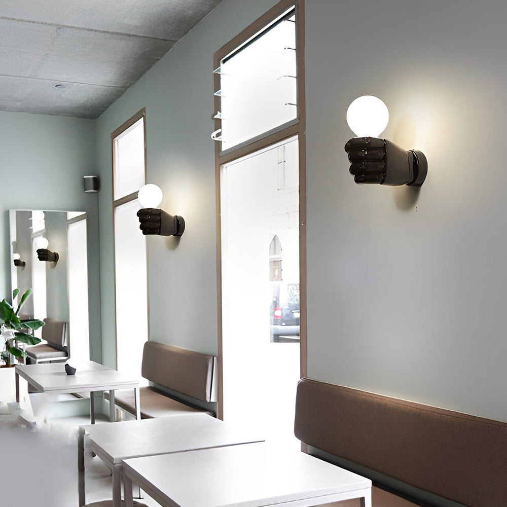 Resin Fist Retro Industrial LED Wall Lamp