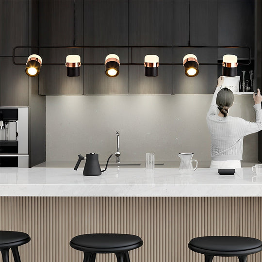 Rotatable Creative Electroplated Metal LED Nordic Chandelier Pendant Light
