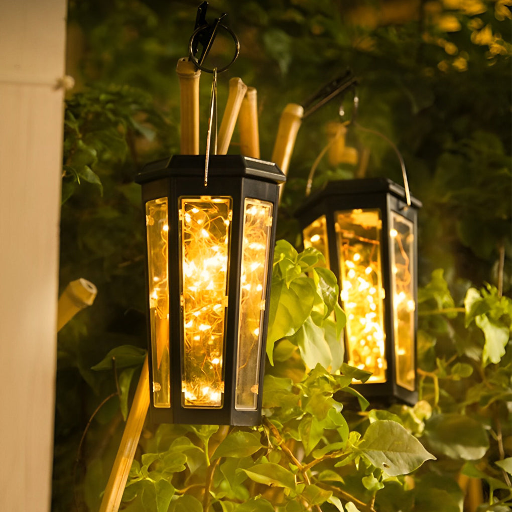Hexagonal Solar LED Lawn Lights with Motion Sensor