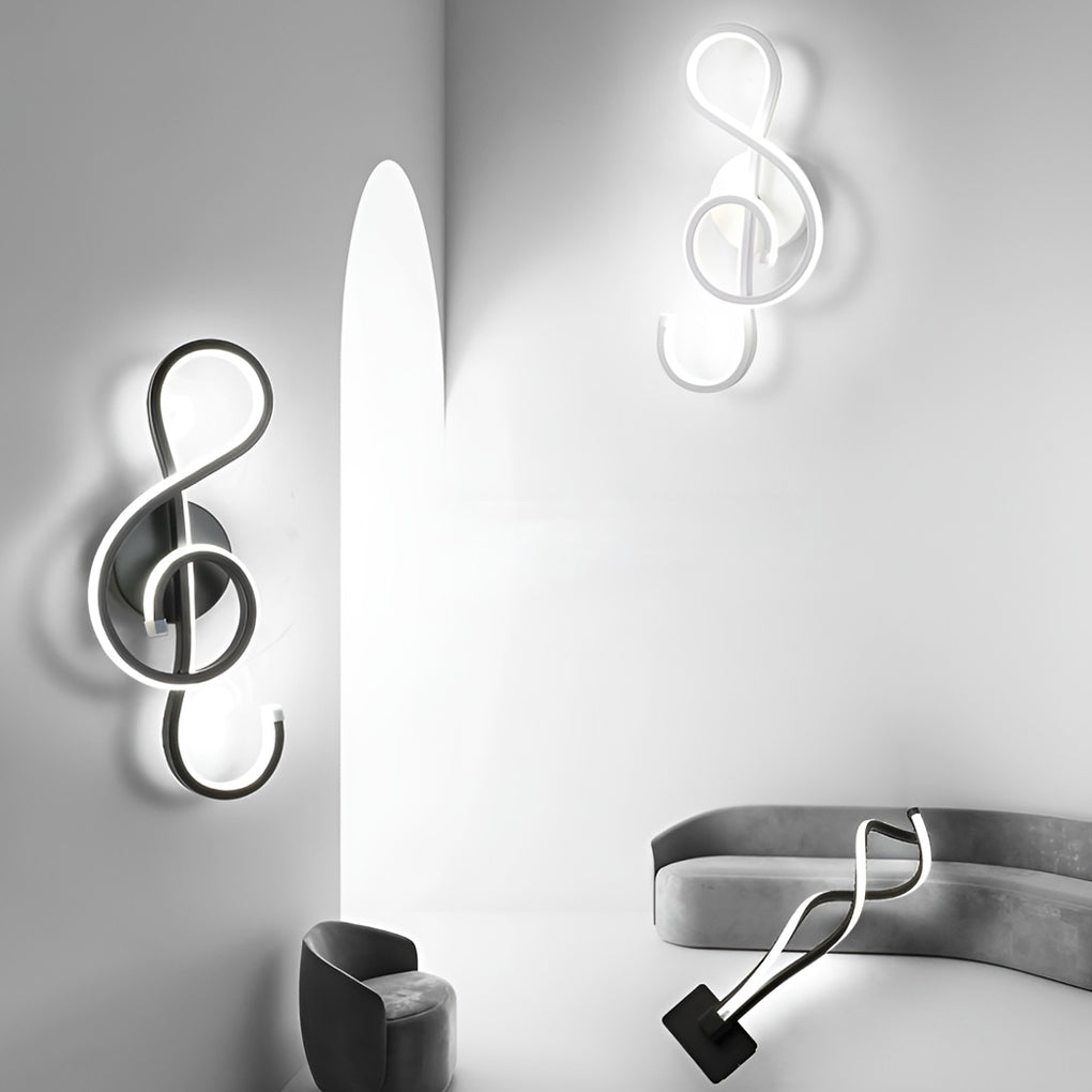 Musical Note Shaped LED Modern Wall Sconce
