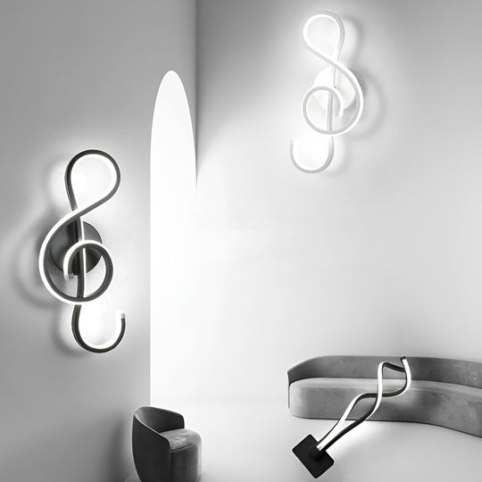Musical Note Shaped LED Modern Wall Sconce