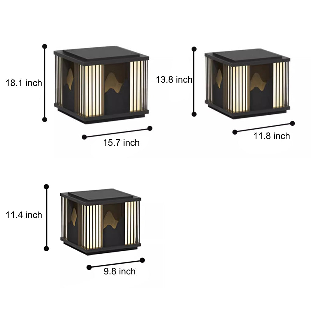 Waterproof LED Mountain Scenery Solar Fence Post Cap Light