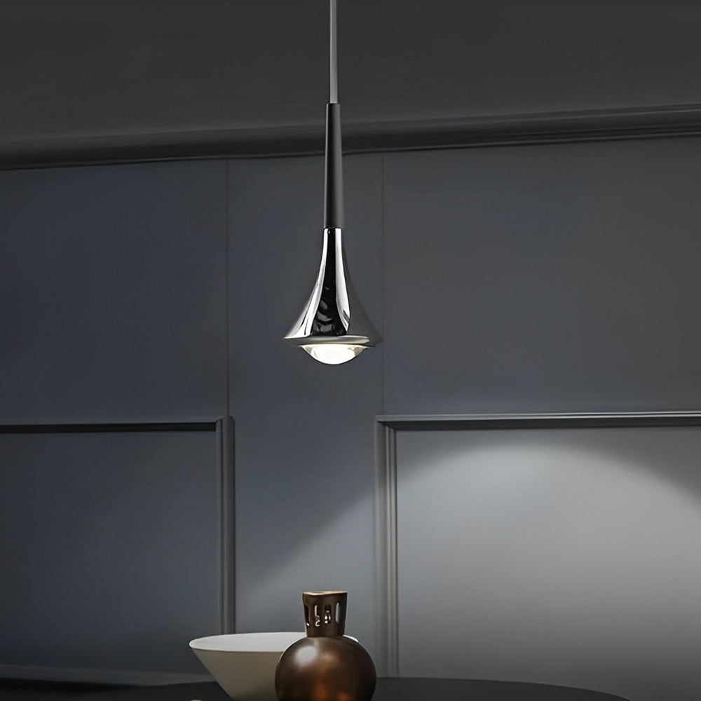Water Drop – 1-Light Metal LED Nordic Staircase Pendant Light