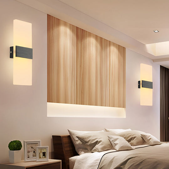 Rectangular Acrylic 6W LED Modern Wall Sconce