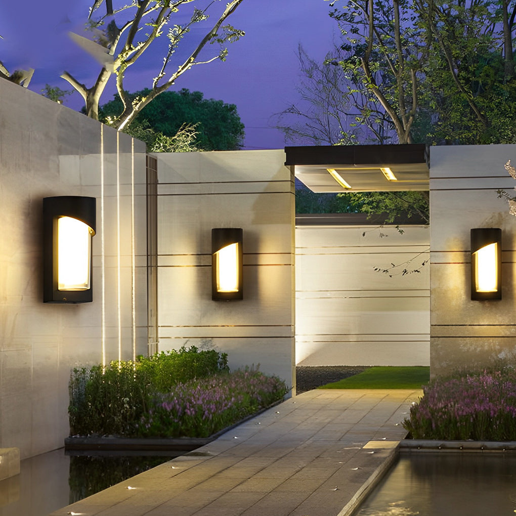 Creative Waterproof LED Modern Black Outdoor Wall Sconce Light