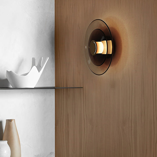 Double Layered Glass Round Nordic LED Wall Lamp