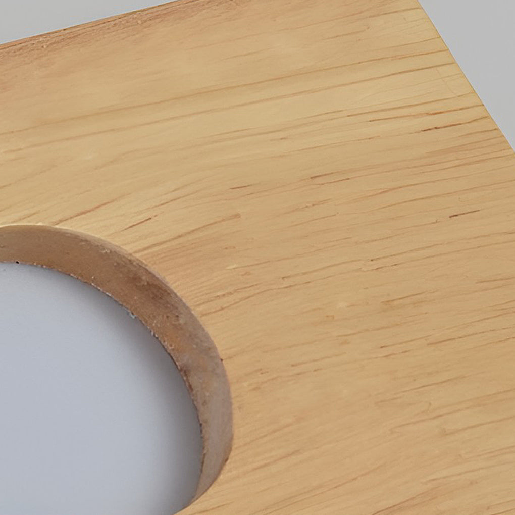 Rectangular Wood Waterproof LED Nordic Wall Lamp