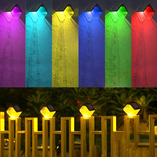 2 Pcs Waterproof LED Multi Color Light Modern Solar Wall Washer Light