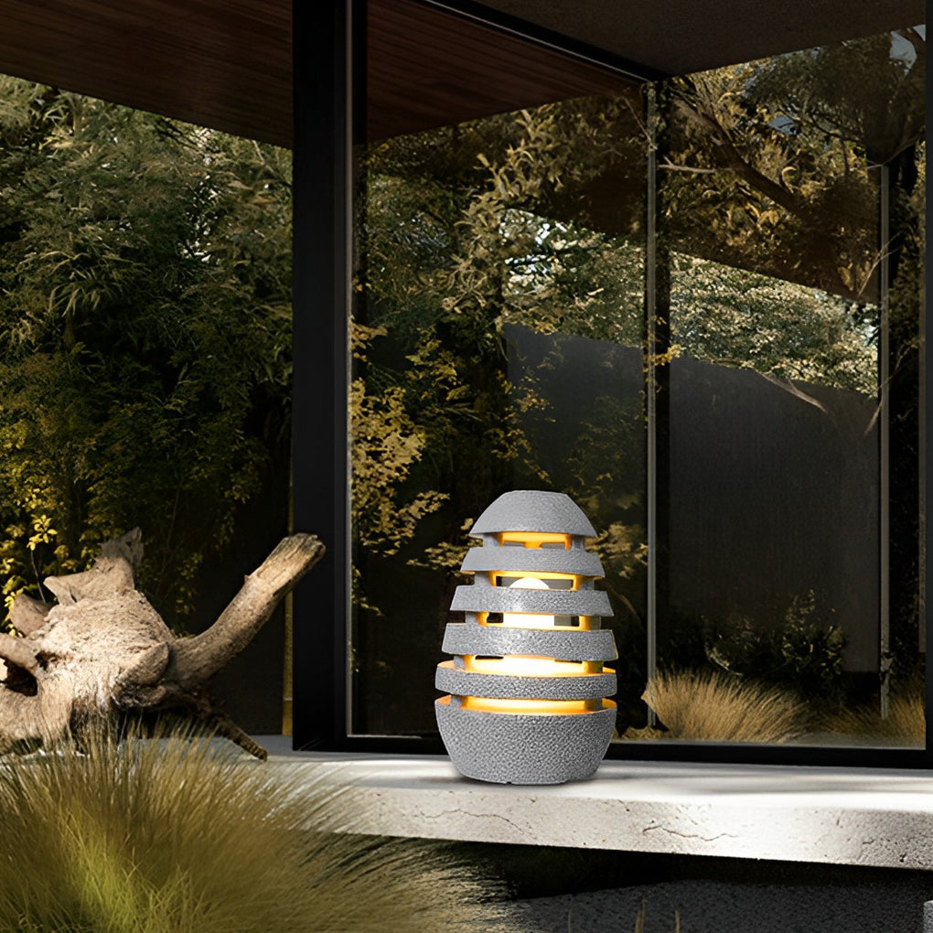 Egg-Shaped Resin LED Outdoor Waterproof Lawn Light