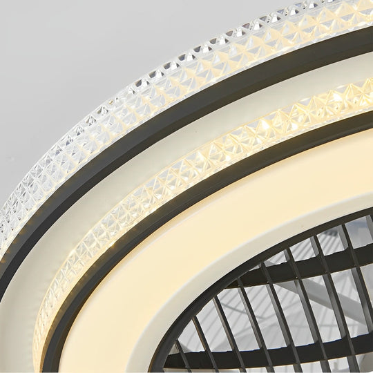 Intelligent Bladeless Ceiling Fan with LED Light and Silent Timer Function