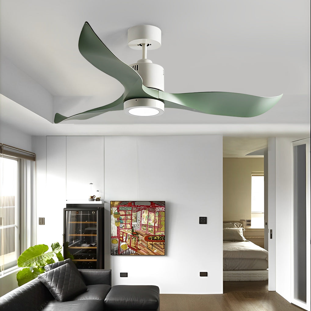 3-Blade Intelligent LED Nordic Ceiling Fan with Remote Control