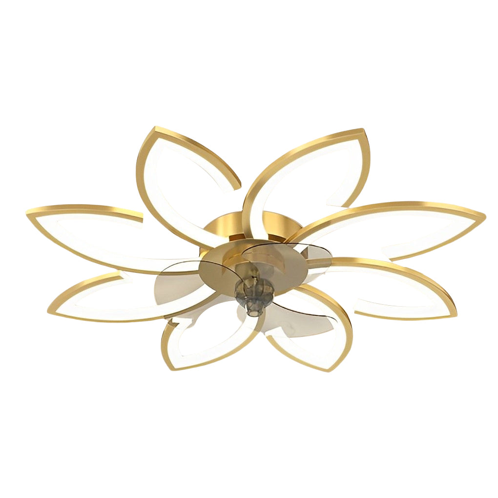 Flower Smart Stepless Dimming LED Modern Ceiling Fan Light