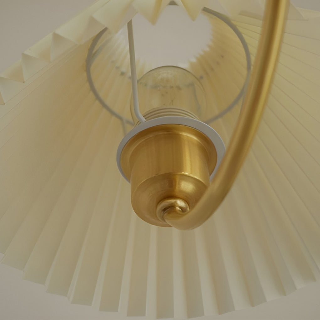3 Lights Pleated Lampshade 12W LED Nordic Chandelier