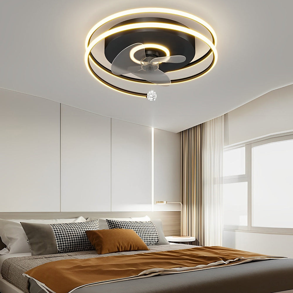 Nordic Bladeless Ceiling Fan with 3-Speed Wind and 45W LED Light