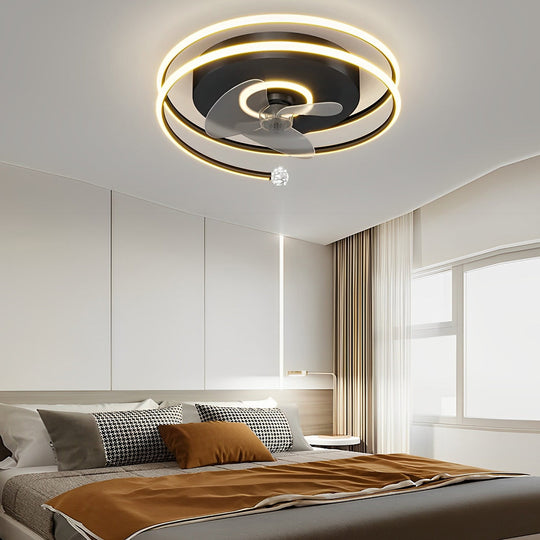 Nordic Bladeless Ceiling Fan with 3-Speed Wind and 45W LED Light