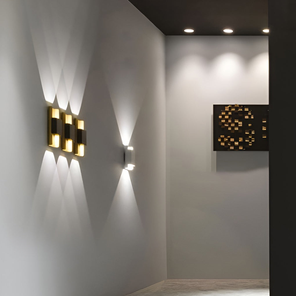 Modern LED Up and Down Outdoor Wall Sconce Waterproof Light