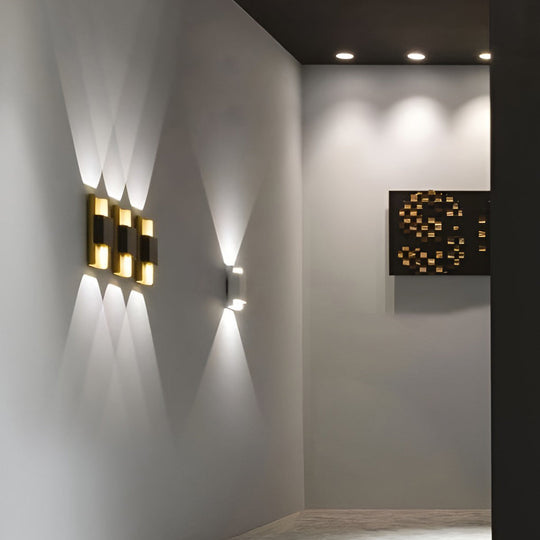 Modern LED Up and Down Outdoor Wall Sconce Waterproof Light