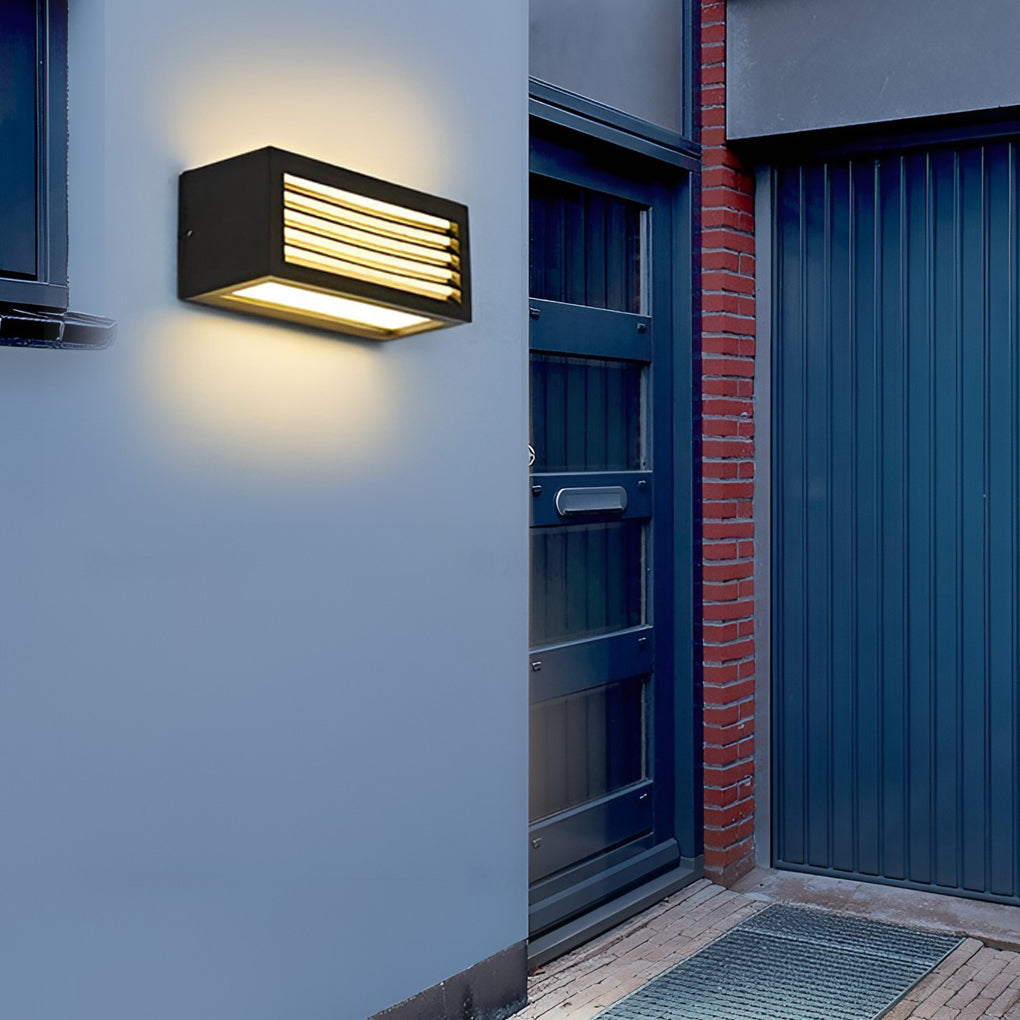 Rectangle Waterproof 12W LED Modern Outdoor Wall Sconce Light