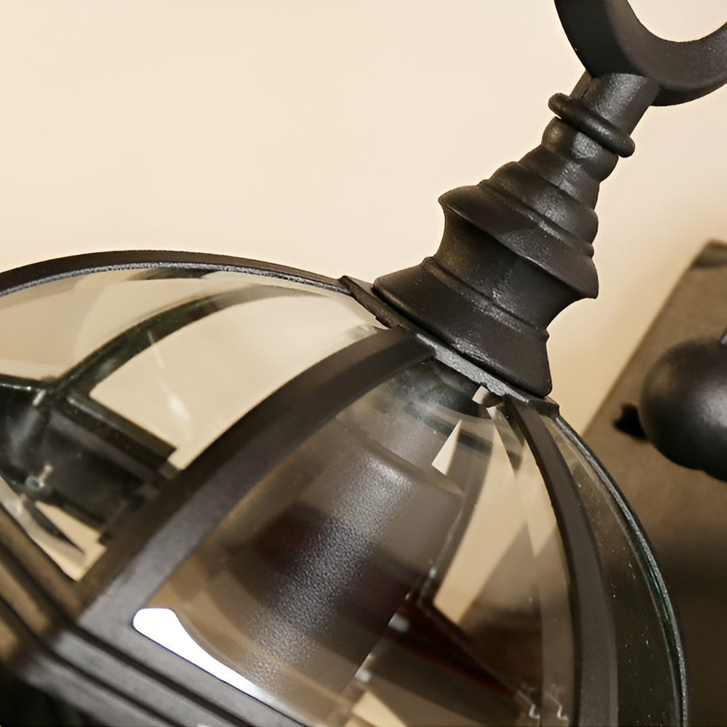 Double-layer Waterproof Glass E27 Vintage Wall Sconce Light