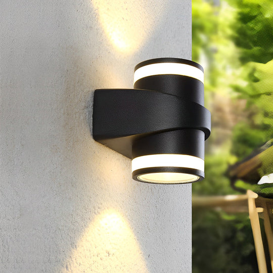 Round LED Outdoor Waterproof Up and Down Wall Lamp