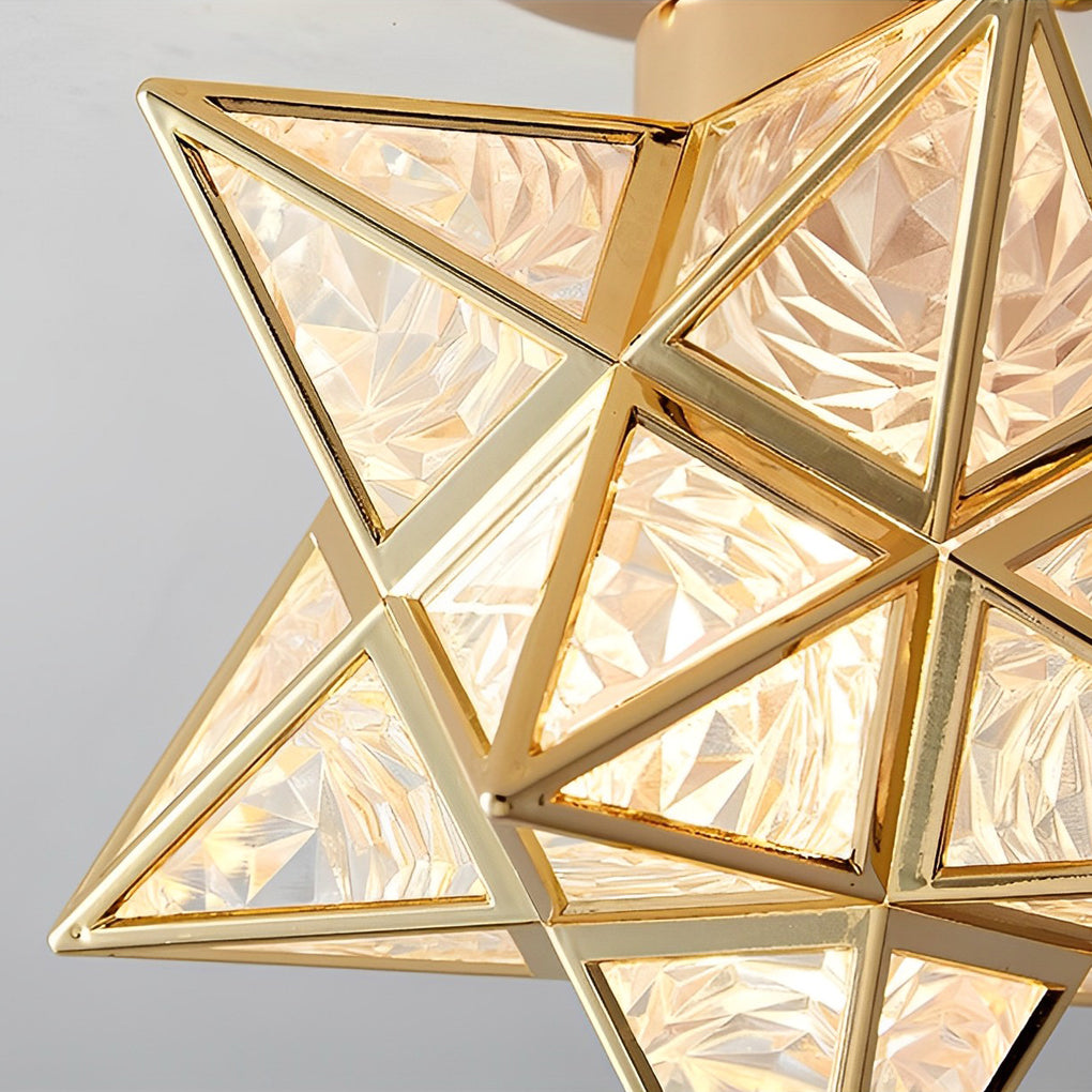 Creative Five-Pointed Star Three Step Dimming Modern Pendant Light