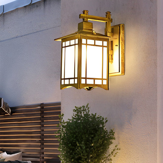 Retro Waterproof LED Vintage Solar Wall Lamp with Remote Control