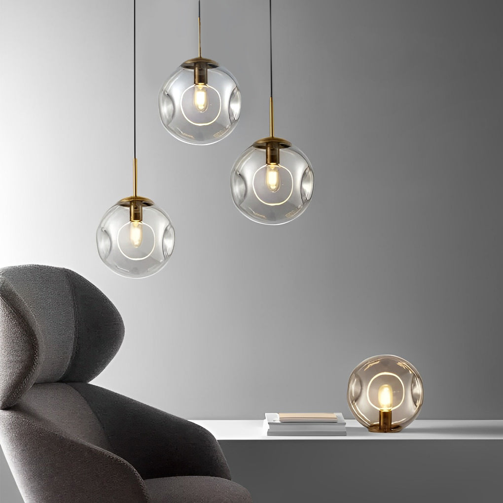 Creative Glass Globe Metal Nordic Small Chandelier Pendant Light
