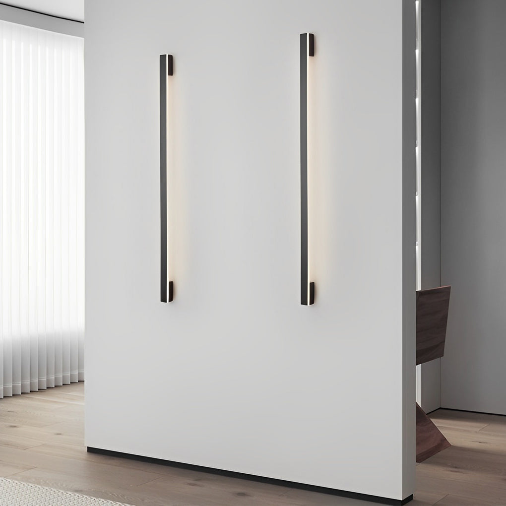 Minimalist Linear Copper LED Wall Lamp with 3-Step Dimming