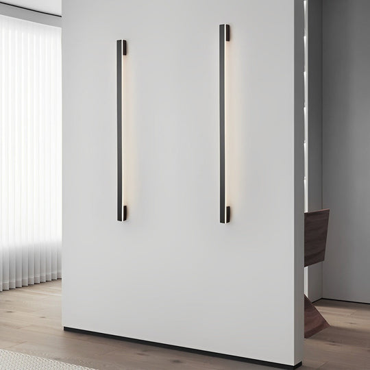 Minimalist Linear Copper LED Wall Lamp with 3-Step Dimming