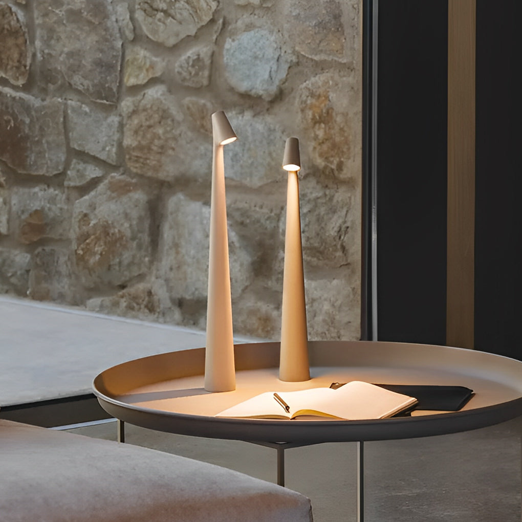 Modern Conical Stem LED Table Lamp with Touch Control