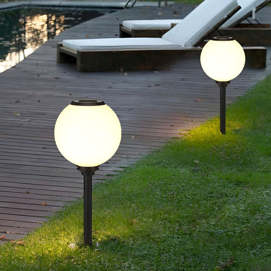Adjustable Brightness LED Solar Pathway Lights – Round Ball Design