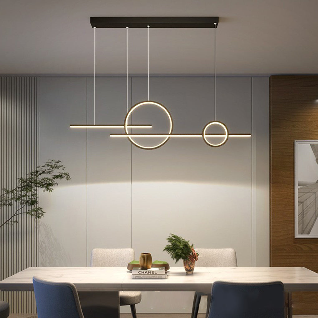 Circles Three-Step & Stepless Dimmable LED Chandelier
