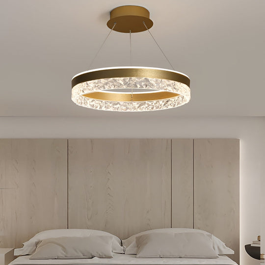 Circular Ring Three-step Dimming LED Modern Chandelier Island Light