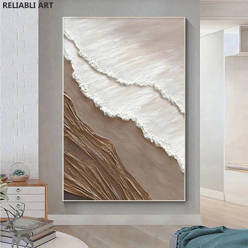 Abstract Sea Surf Coastal Canvas Wall Art Ocean Waves