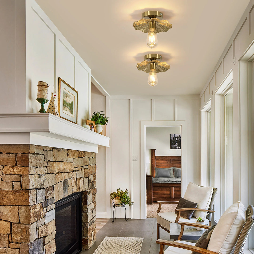 Mini Crystal Flush Mount Ceiling Light for Indoor Spaces