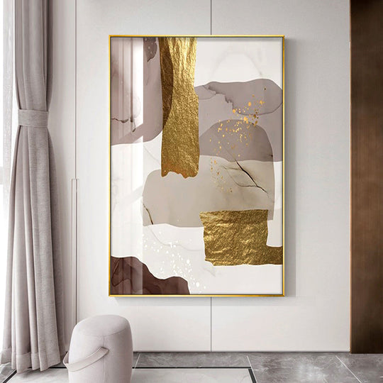 Abstract Elements Earthy Hues Canvas Wall Art