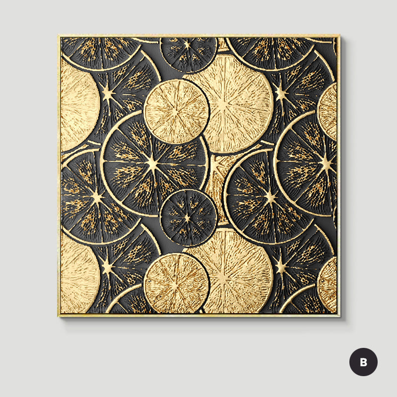 Abstract Geometric Formations Square Canvas Wall Art