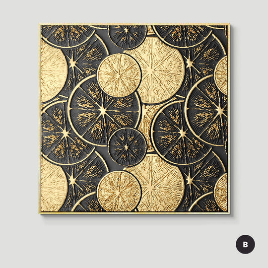 Abstract Geometric Formations Square Canvas Wall Art