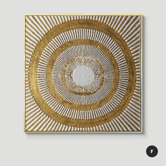 Abstract Geometric Formations Square Canvas Wall Art