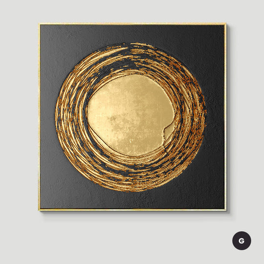 Abstract Geometric Formations Square Canvas Wall Art