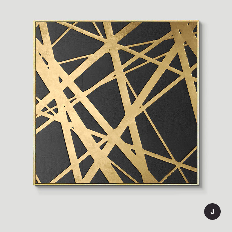 Abstract Geometric Formations Square Canvas Wall Art