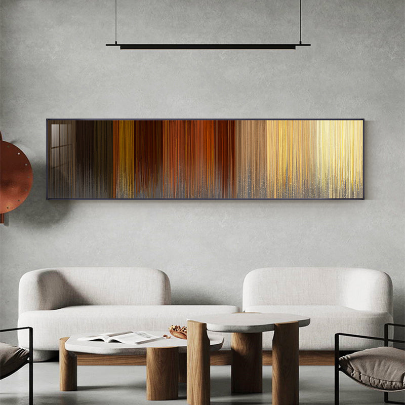 Abstract Neutral Color Fine Line Wide Format Canvas Wall Art Unframed