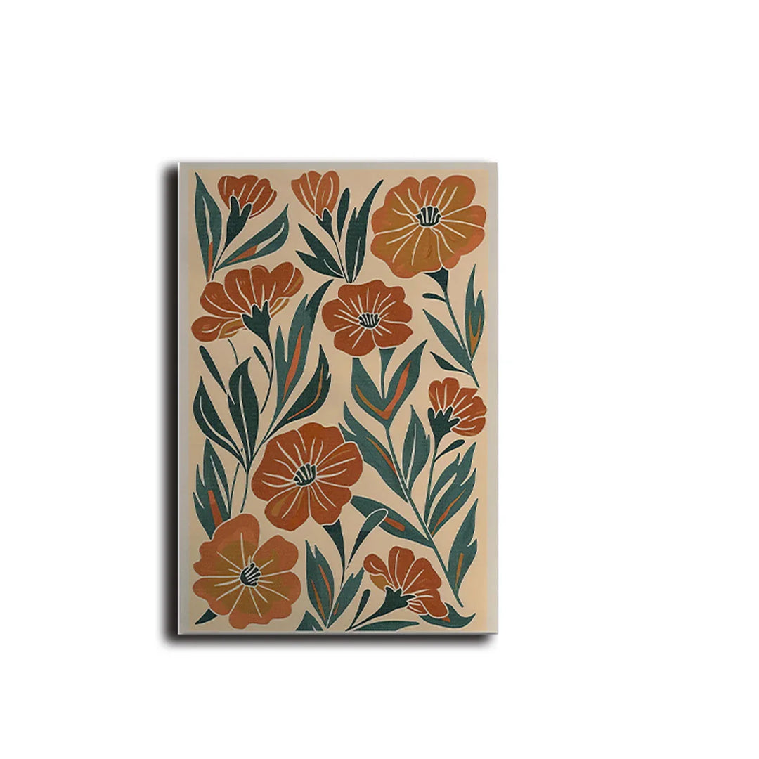 Abstract Floral Wildflower Botanical Canvas Wall Art