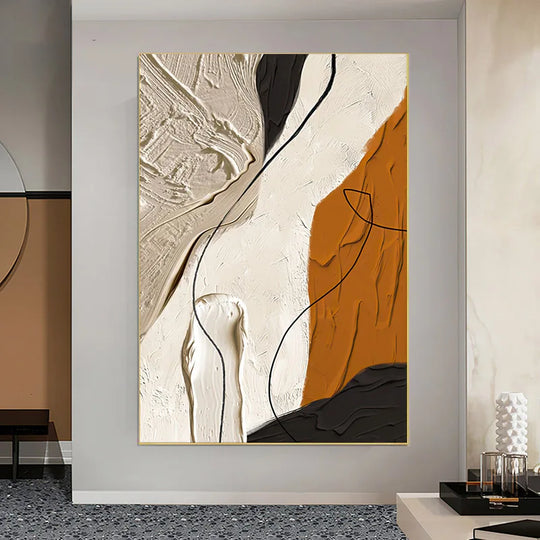 Abstract Flowing Textural Designs Canvas Wall Art