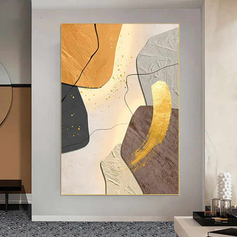 Abstract Flowing Textural Designs Canvas Wall Art