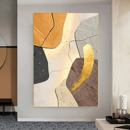 Abstract Flowing Textural Designs Canvas Wall Art