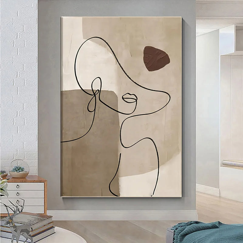 Abstract Flowing Textural Designs Canvas Wall Art