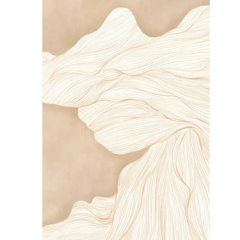 Abstract Flowing Textural Designs Canvas Wall Art